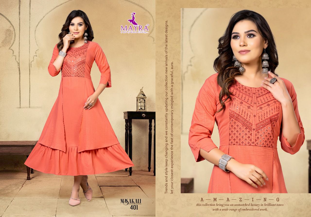Mayra  Masakali New Designer Ethnic Wear Dancy Anarkali Kurti Collection